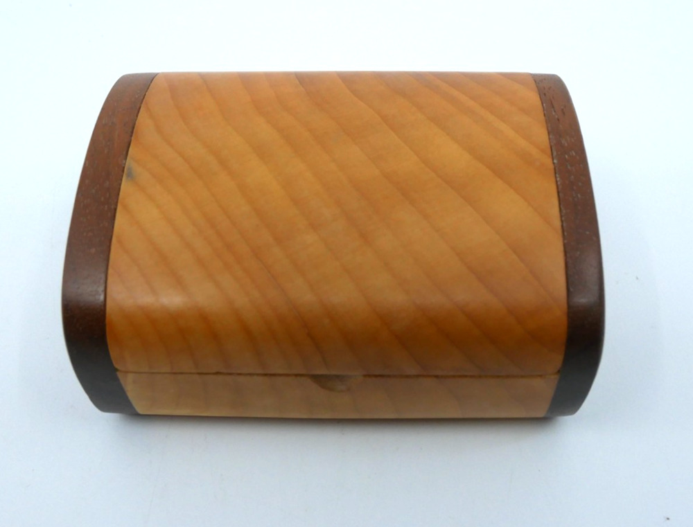 Handcrafted Wood Jewelry Trinket Business Card Box Hardwood Keepsake Box